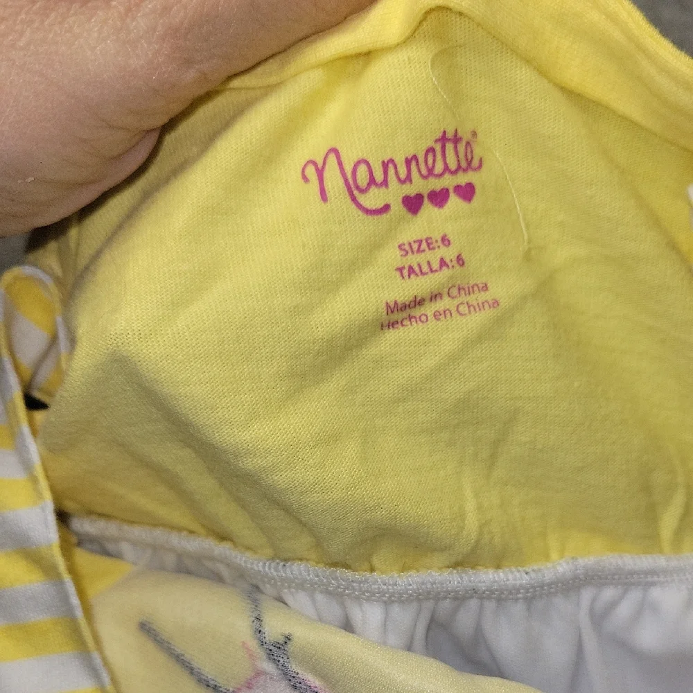 Nannette Yellow and White Baby Outfit